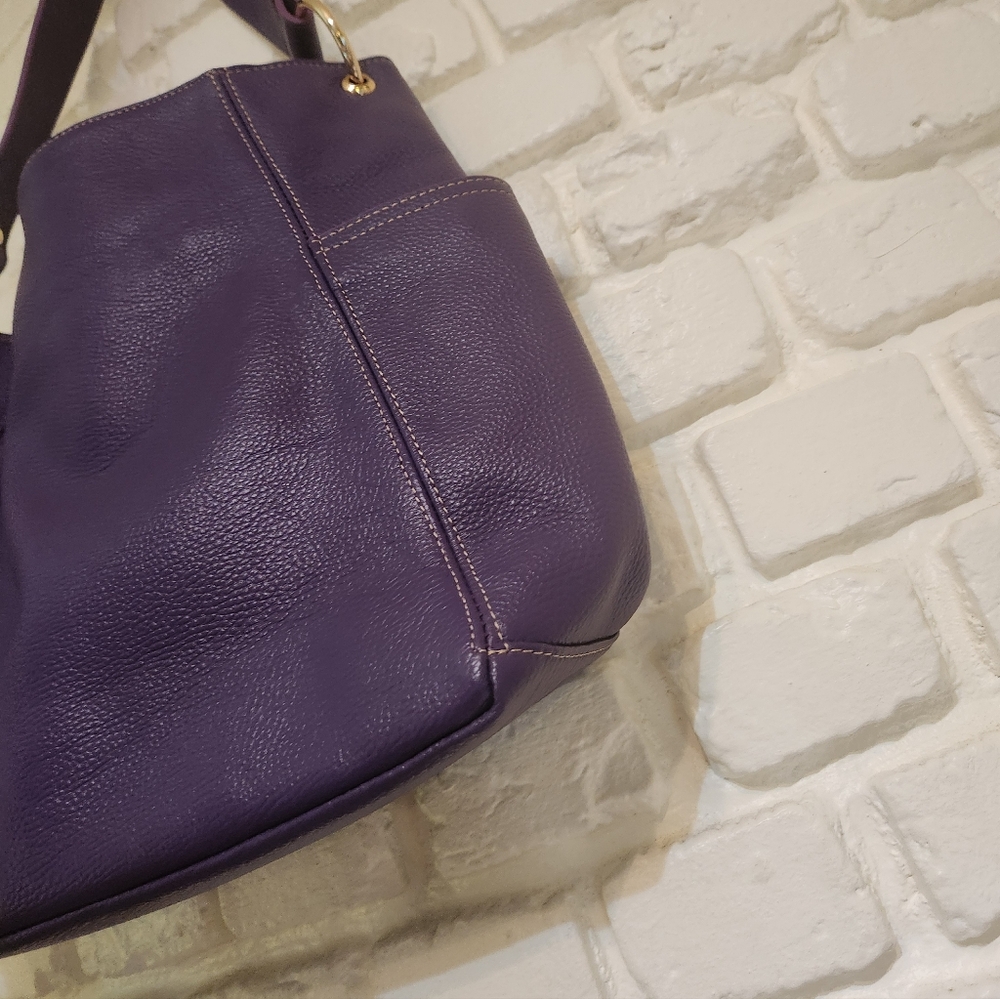 Laggo NWOT Large Purple Leather Julia Shoulder Hobo Purse - Picture 10 of 13